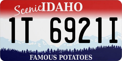 ID license plate 1T6921I