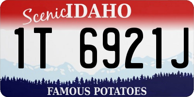 ID license plate 1T6921J