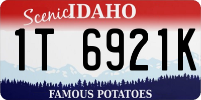 ID license plate 1T6921K