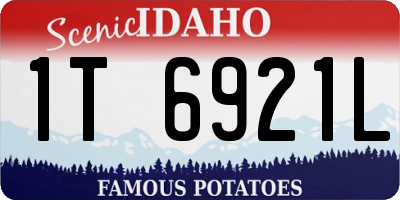 ID license plate 1T6921L