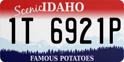 ID license plate 1T6921P