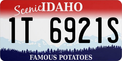 ID license plate 1T6921S