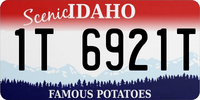 ID license plate 1T6921T