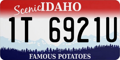 ID license plate 1T6921U
