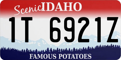 ID license plate 1T6921Z