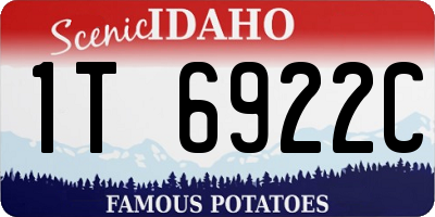 ID license plate 1T6922C