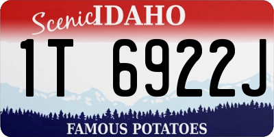 ID license plate 1T6922J