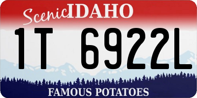 ID license plate 1T6922L