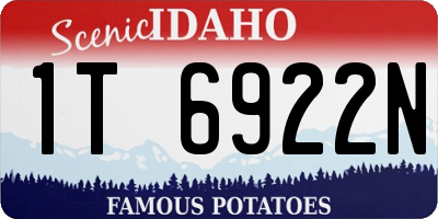 ID license plate 1T6922N