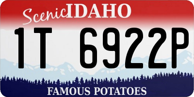 ID license plate 1T6922P