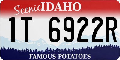 ID license plate 1T6922R