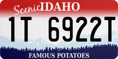 ID license plate 1T6922T
