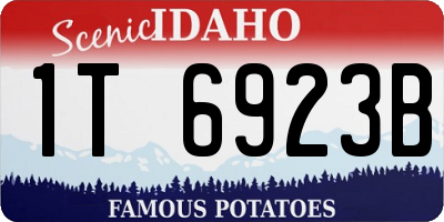 ID license plate 1T6923B