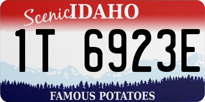 ID license plate 1T6923E
