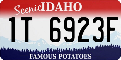 ID license plate 1T6923F