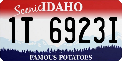 ID license plate 1T6923I