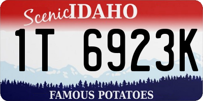 ID license plate 1T6923K