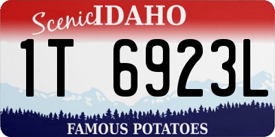 ID license plate 1T6923L