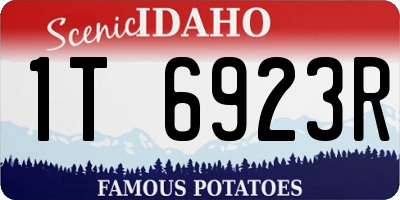 ID license plate 1T6923R