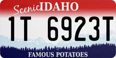 ID license plate 1T6923T