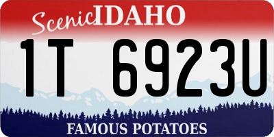 ID license plate 1T6923U