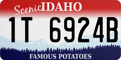 ID license plate 1T6924B