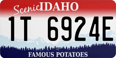 ID license plate 1T6924E