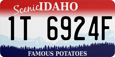 ID license plate 1T6924F