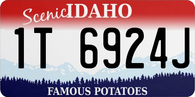 ID license plate 1T6924J