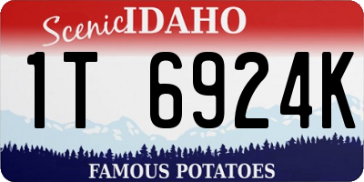 ID license plate 1T6924K
