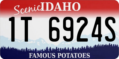 ID license plate 1T6924S