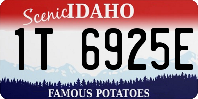 ID license plate 1T6925E