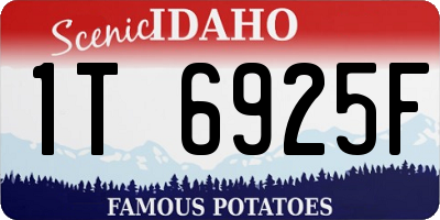 ID license plate 1T6925F