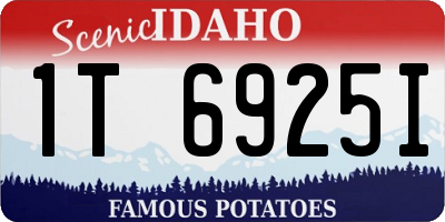 ID license plate 1T6925I