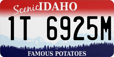 ID license plate 1T6925M