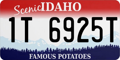 ID license plate 1T6925T