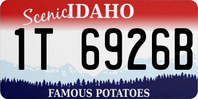 ID license plate 1T6926B