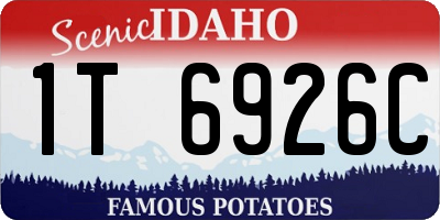 ID license plate 1T6926C