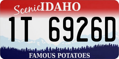 ID license plate 1T6926D