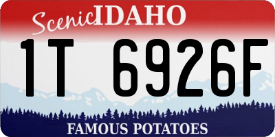 ID license plate 1T6926F