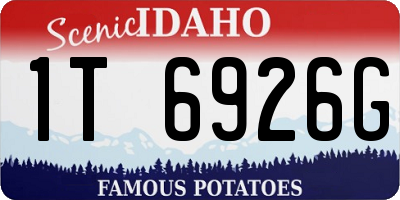 ID license plate 1T6926G