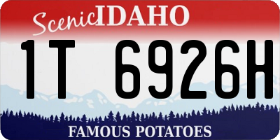 ID license plate 1T6926H
