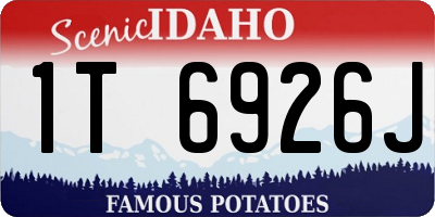 ID license plate 1T6926J
