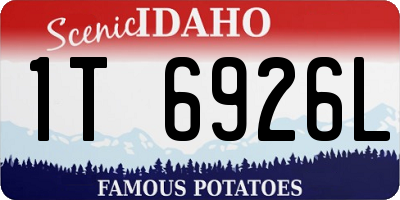 ID license plate 1T6926L