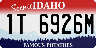 ID license plate 1T6926M