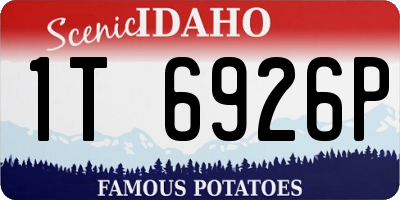 ID license plate 1T6926P