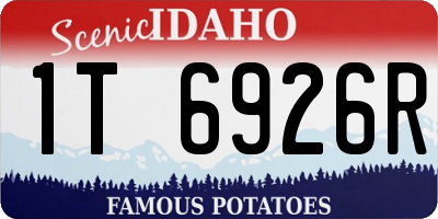 ID license plate 1T6926R