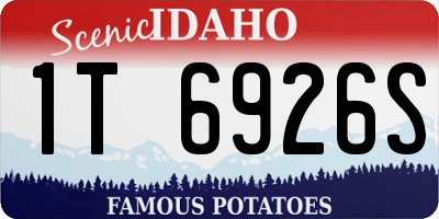 ID license plate 1T6926S