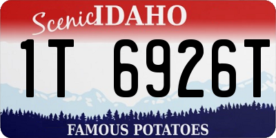 ID license plate 1T6926T