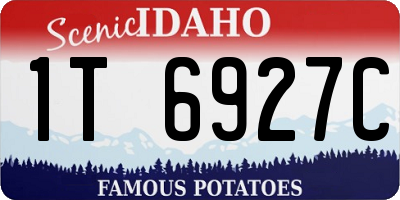 ID license plate 1T6927C